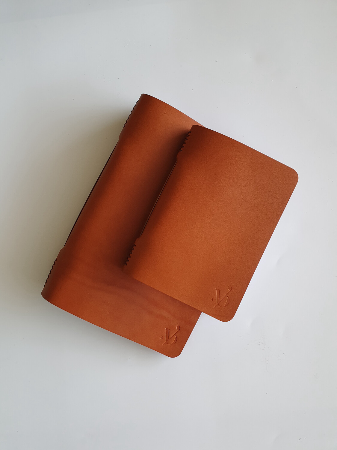 Mini Single Binder Leather Cover (A6 Refillable Unbound Sketchbook / Journal / Notebook) - standard A5 paper inserts