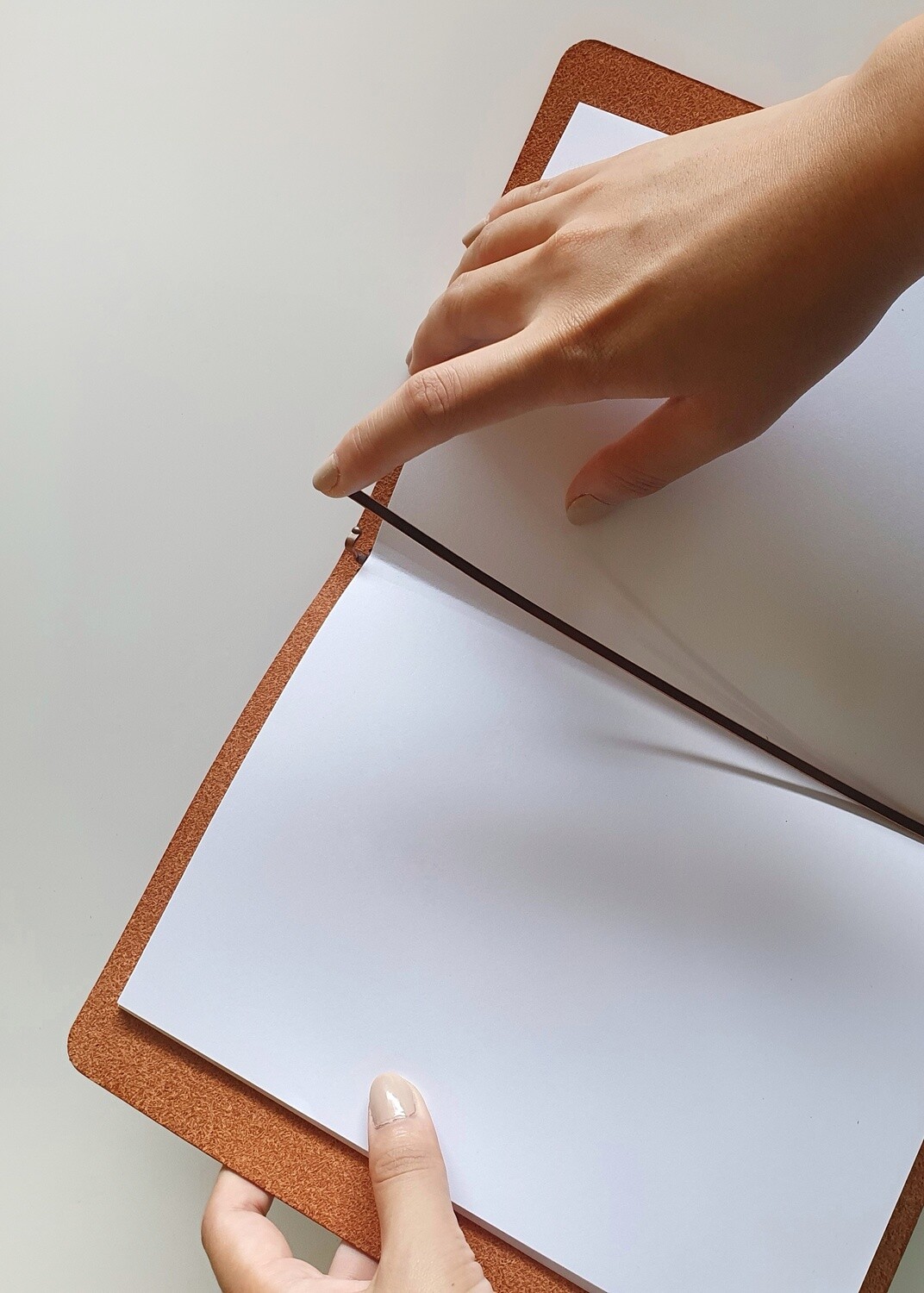 Triple Binder Leather Cover (Refillable Unbound Sketchbook / Journal / Notebook) - standard A4 paper inserts