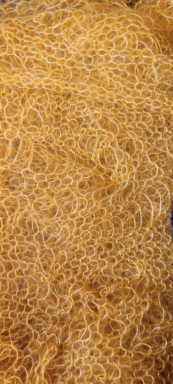 Grande écharpe tricotée mangue