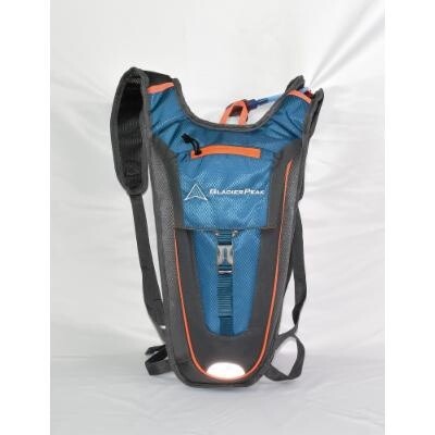 Glacier Peak Blue Nile Hydration Pack, Grey and Teal with Gold Accents