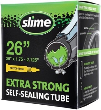Slime Self-Sealing Tube 26 x 1.75-2.125 48mm Presta Valve 3163