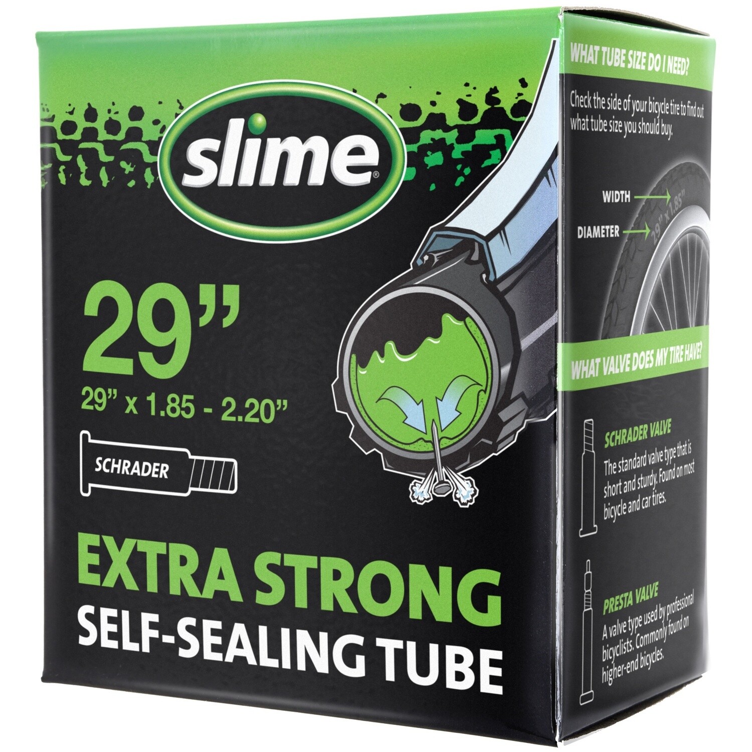 Slime Self-Sealing Tube 29 x 1.85-2.2 Schrader Valve 3163