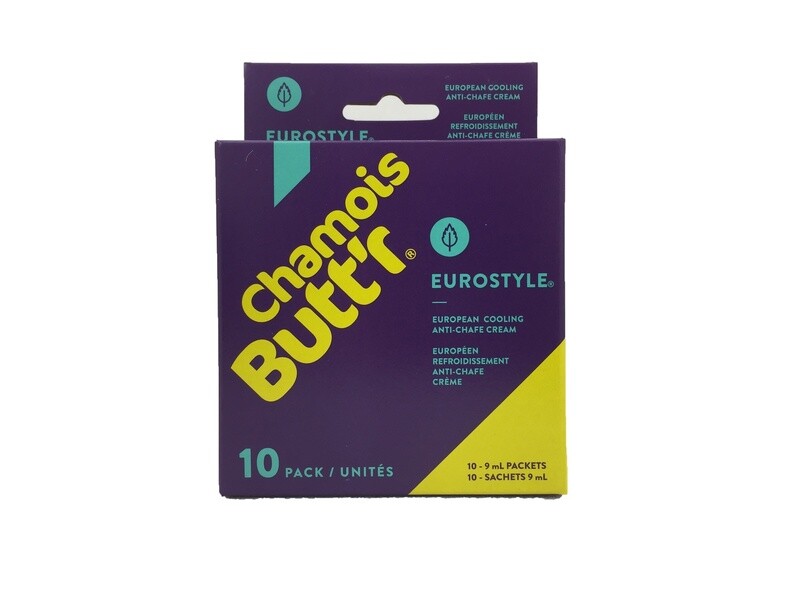 Chamois Butt'r Eurostyle: 0.3oz Packet Box of 10 32891