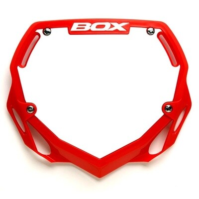 BOX Two Number Plate Large Red MBOX03
