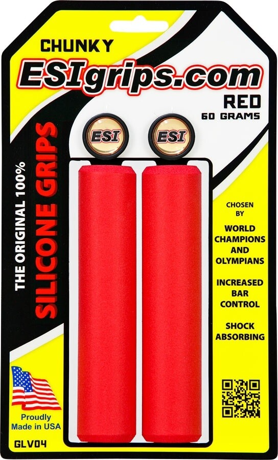 ESI 32mm Chunky Silicone Grips: Red 19853