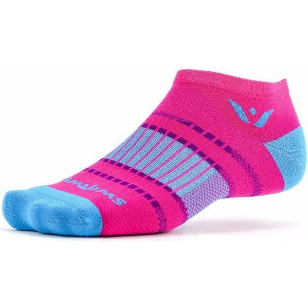 SwiftWick Pink Blue Zero Sm Socks