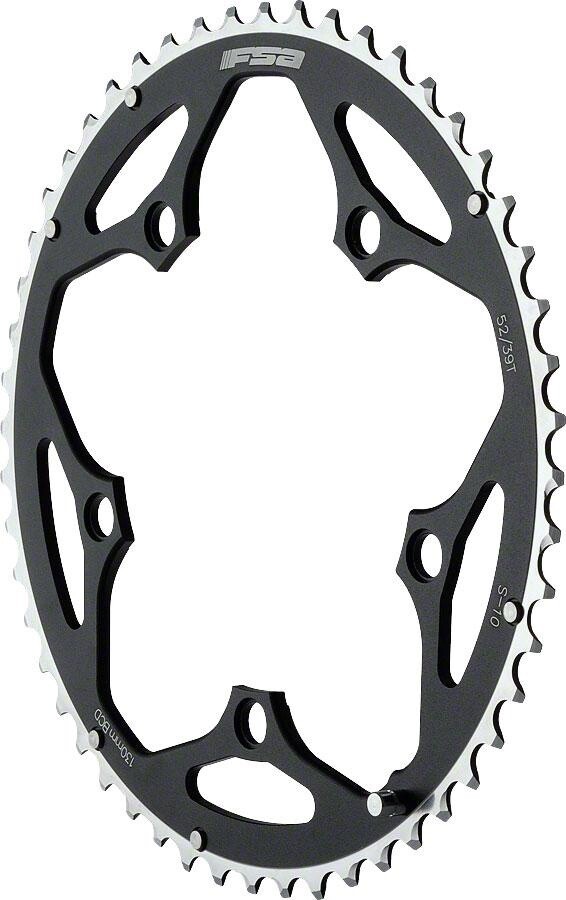 FSA Pro Road 10 speed 52t 130mm Black Chainring (use w/39t) 11048
