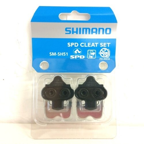 SM-SH51 SPD CLEAT SET (PAIR) SINGLE RELEASE W/ CLEAT NUT