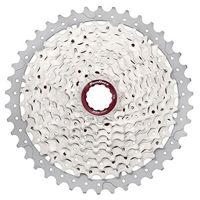SunRace MX8 11 Speed Shimano - SRAM MTB Cassette - 11-46t - Metallic Silver
