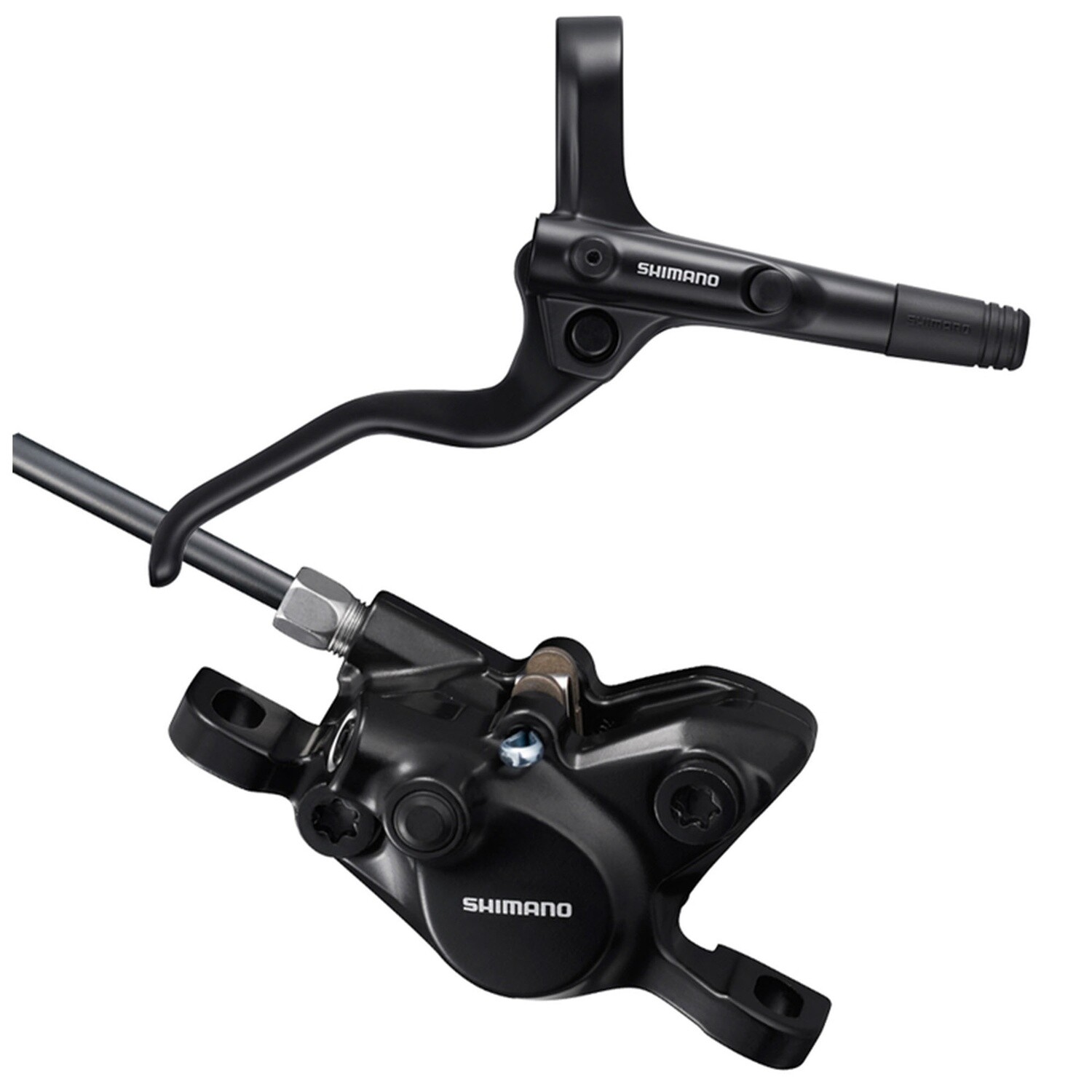 Shimano BR-MT200 Disc Brake and BL-MT201 Lever - Rear, Hydraulic, 2-Piston, Post Mount, Black