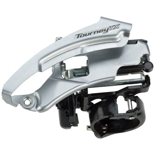 FRONT DERAILLEUR, FD-TX800-TS6, TOURNEY TX, TOP-SWING,DUAL-PULL BAND-TYPE 34.9MM(W/31.8MM & 28.6MM ADAPTER) CS-ANGLE:66-69, FOR 42/48T,CL:47.5/50MM
