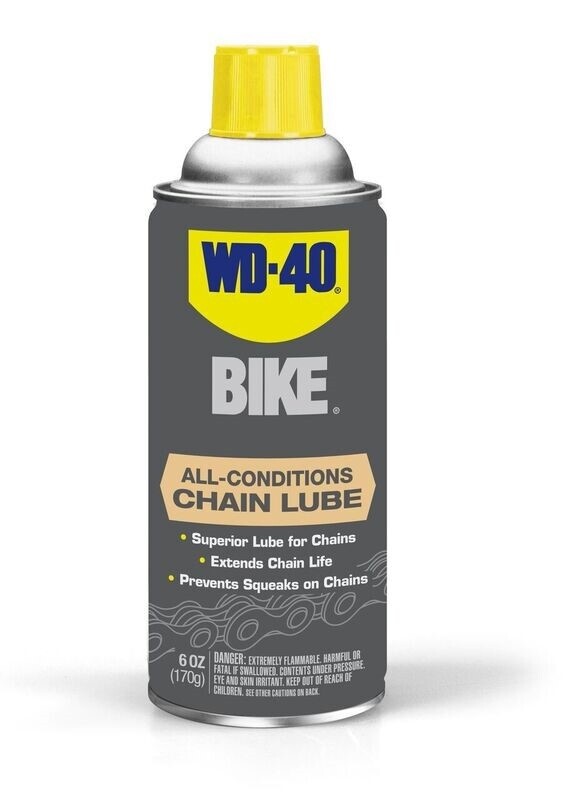 WD40 BIKE, ALL CONDITIONS LUBE 6oz AEROSOL CAN
