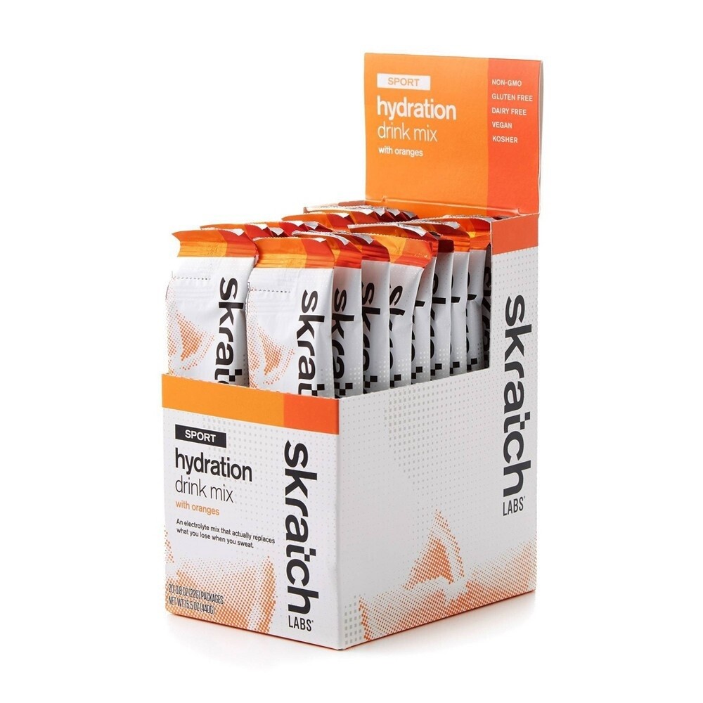 Skratch Labs Sport Hydration Drink Mix: Orange Box of 20 MSKRATCH10