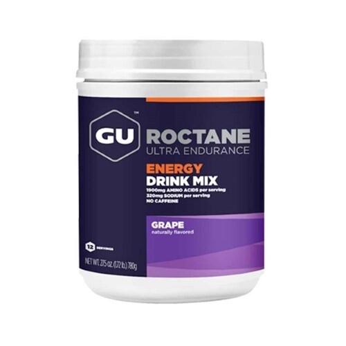 GU Roctane Energy Drink Mix: Grape 12 Serving Canister MGU02