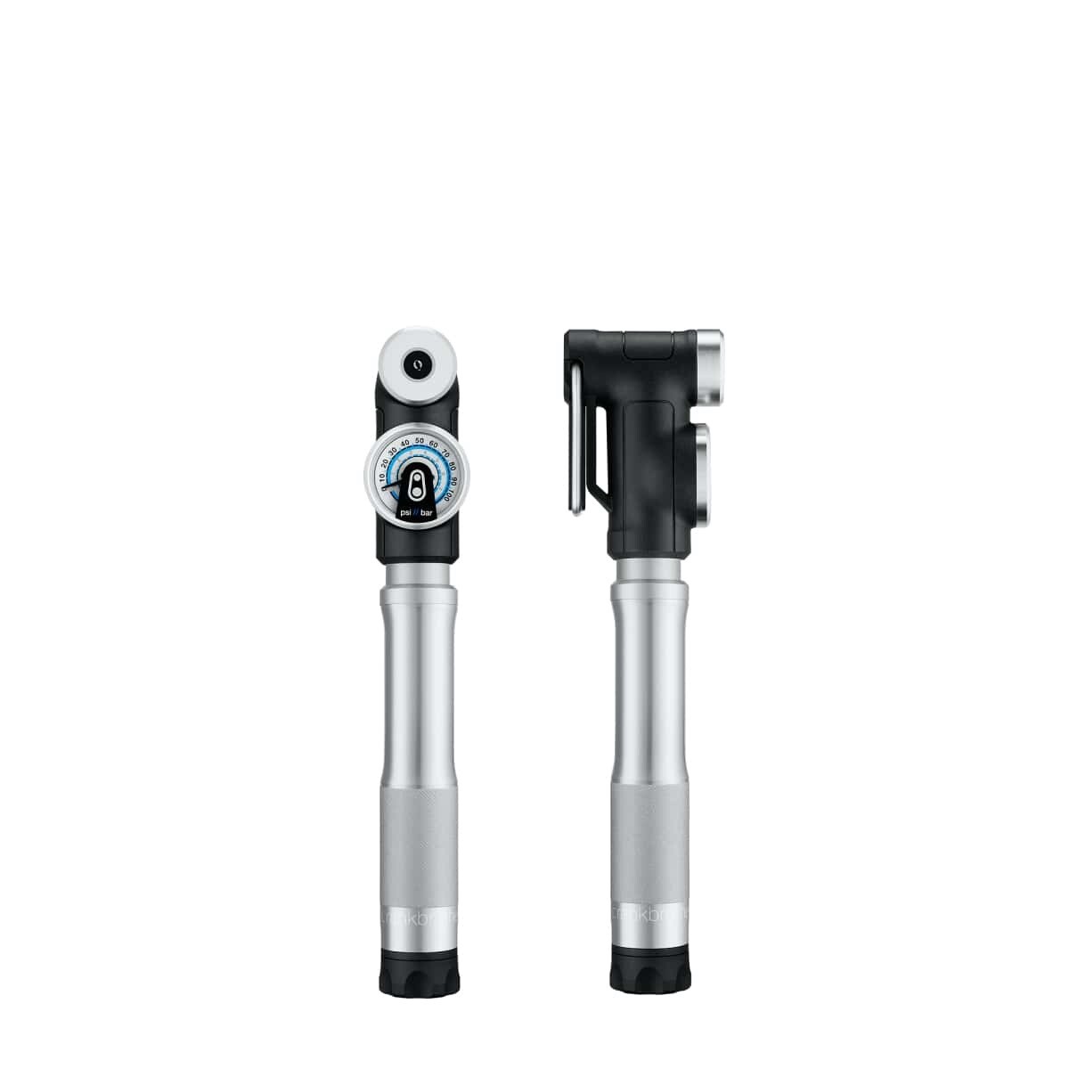 Crankbrothers Sterling SG Premium Short Frame Pump with Gauge: Silver 29869
