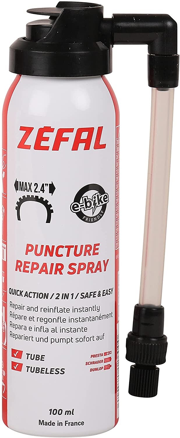 Pasa el mouse encima de la imagen para aplicar zoom Zefal Repair Spray InflaciÃ³n instantÃ¡nea - Negro, 3.4 fl oz