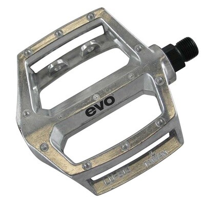 EVO, Platform pedals, 9/16'', Molded pins, Silver