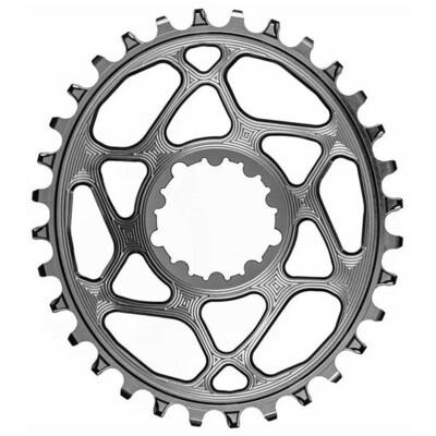 absoluteBLACK Oval Narrow-Wide Direct Mount Chainring - 32t, SRAM 3-Bolt Direct Mount, 3mm Offset, Titanium