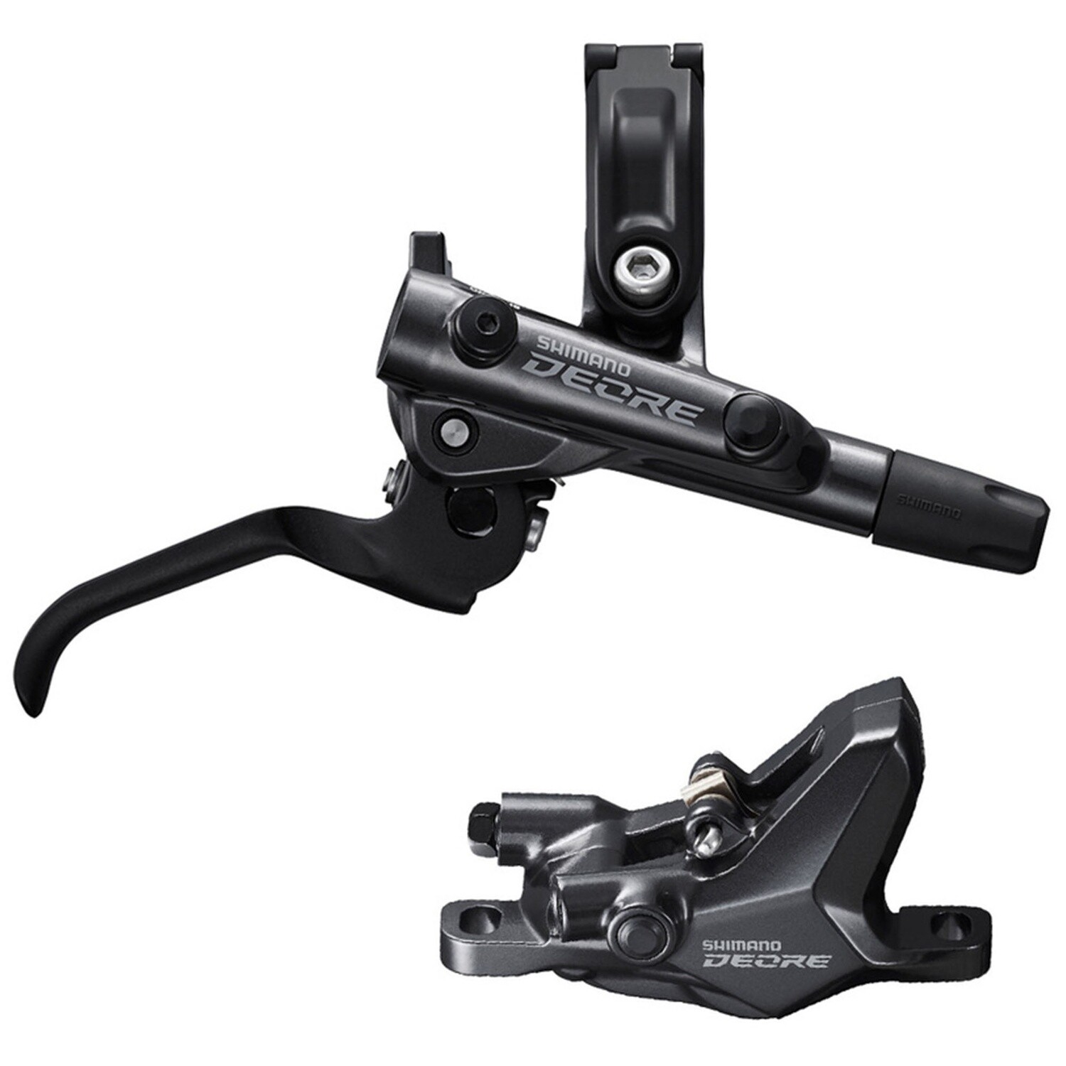 DISC BRAKE ASSEMBLED DEORE, BL-M6100(R), BR-M6100(R), W/O ADAPTER, METAL PAD (W/O FIN), 1700MM HOSE