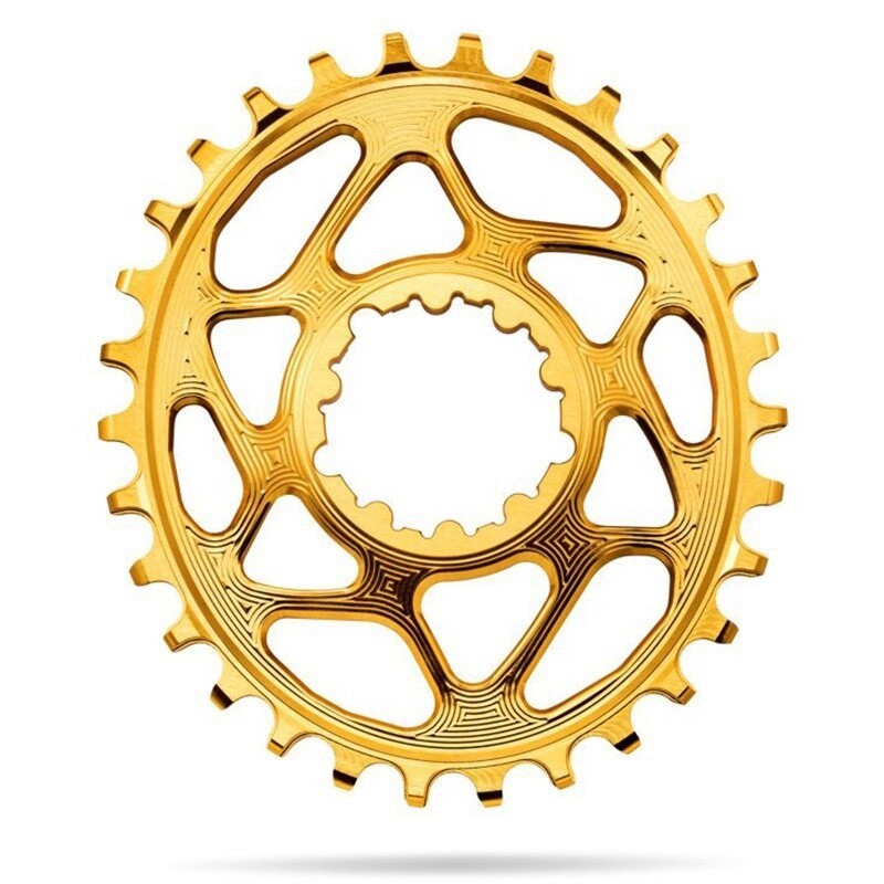 absoluteBLACK Oval Narrow-Wide Direct Mount Chainring - 32t, SRAM 3-Bolt Direct Mount, 3mm Offset, Gold