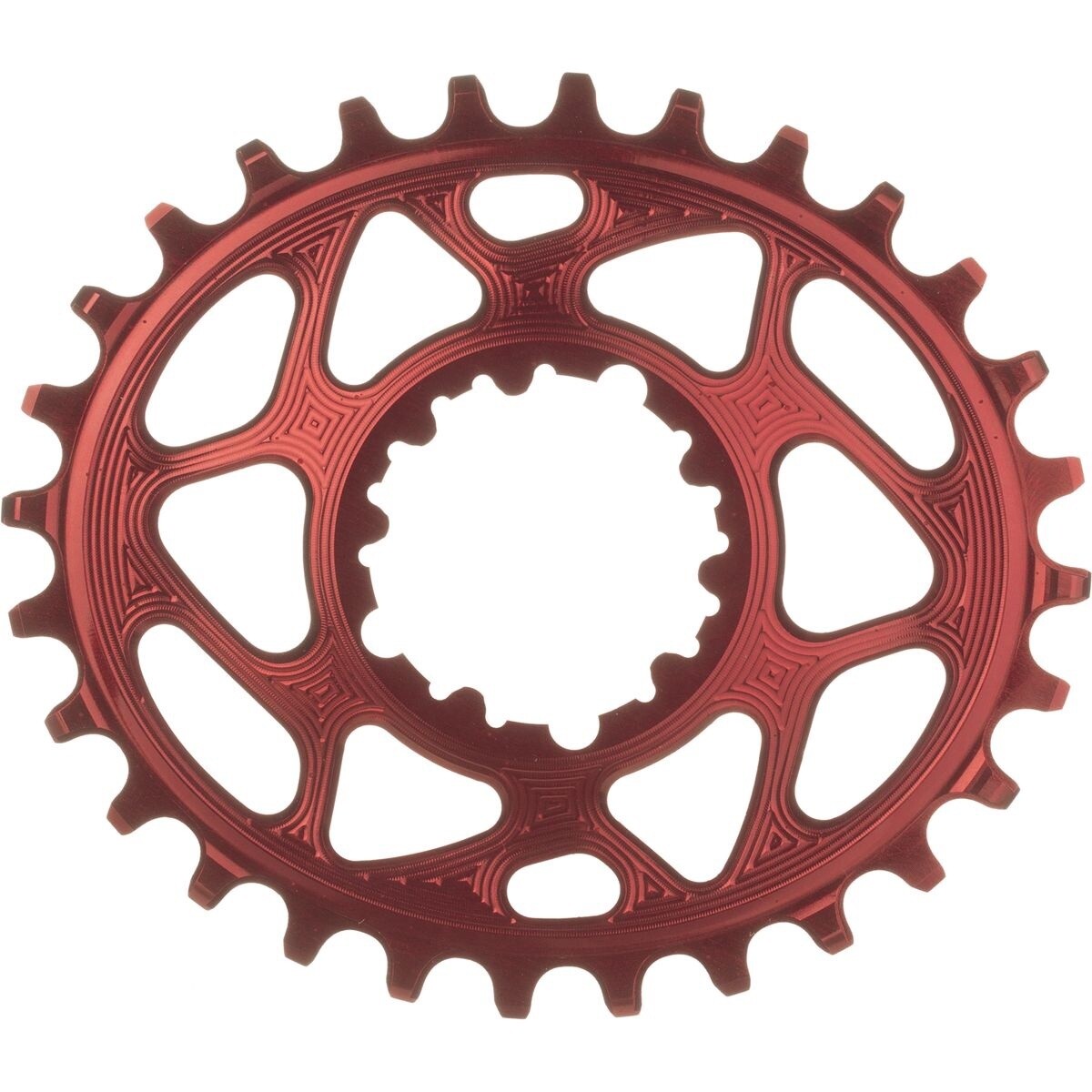 ABSOLUT BLACK OVAL CHAINRING 32T RED BOOST SRAM