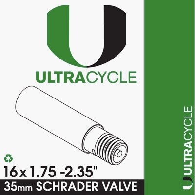 ULTRACYCLE SCHRADER VALVE TUBES,  16'' x 1.75-2.35''