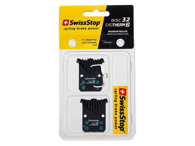 SWISSSTOP Disc brake pad Disc 32 EXOTherm2 * EXOTherm2 Steel with cooling ribs Pack of 2 pads - Cycle Service Nordic US