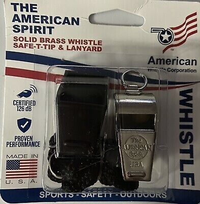 The American Spirit Sports Whistle, Solid Brass,