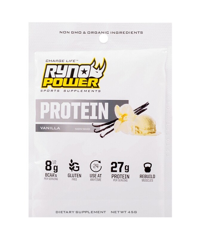 Ryno Power Protein Powder, Single Serving - Vanilla 45g