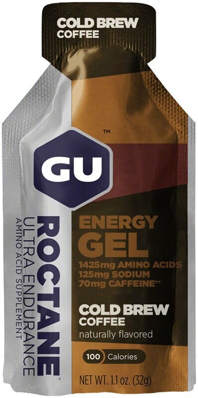 GU Roctane Energy Gel: Cold Brew Coffee (Contains 70mg of Caffeine per serving) 1.1oz - 32g