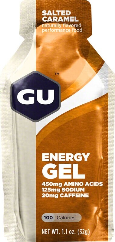 GU Energy Gel: Salted Caramel (Contains 20mg of caffeine per 1.1oz - 32g)
