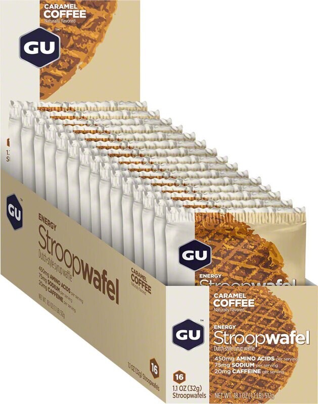 GU Stroopwafel: Caramel Coffee, 1.1oz 32g (Contains 20mg caffeine)