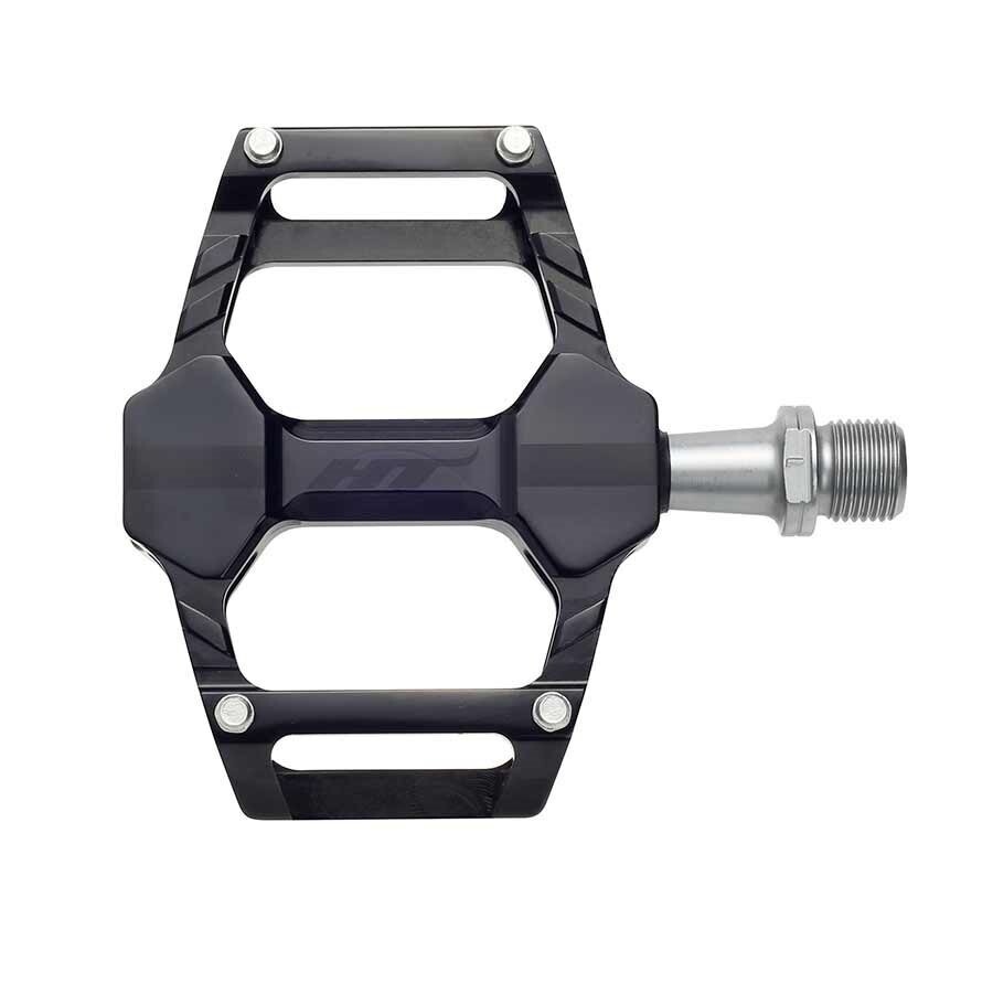 HT Components, AR06, Cheetah, Platform Pedals, Body: Aluminum, Spindle: Cr-Mo, 9/16&#39;&#39;, Black, Pair