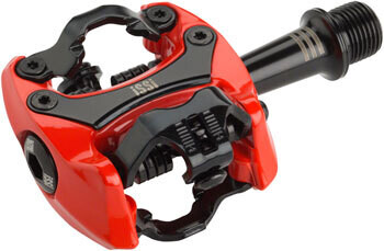 iSSi Flash III Pedals - Dual Sided Clipless, Aluminum, 9/16", New Red