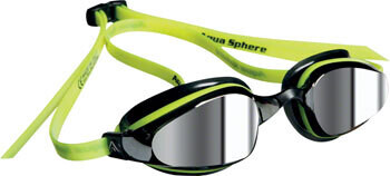 Michael Phelps K-180 Goggles: Yellow/Black with Mirror Lens
