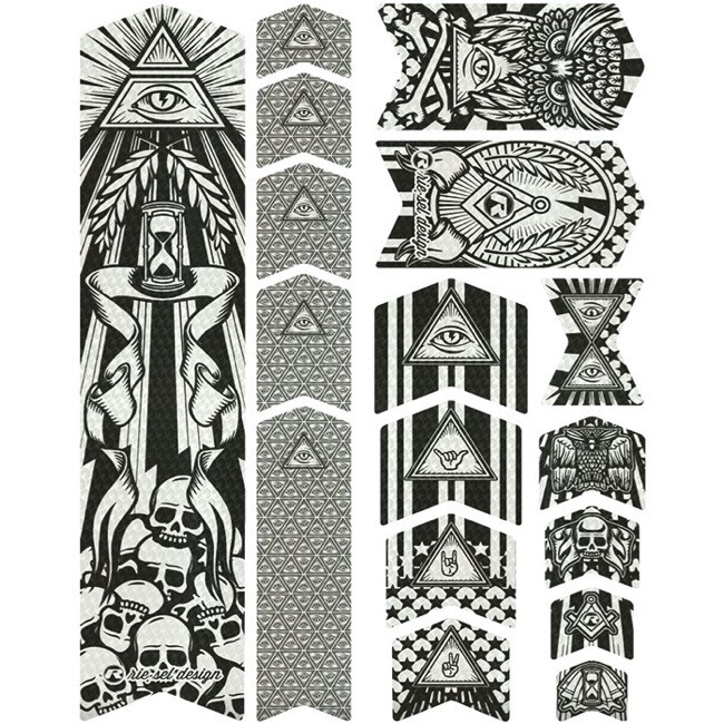 Details about Riesel Design TAPE 3000 FRAMEGUARD MTB Frame Protection Stickers ILLUMINATI GREY