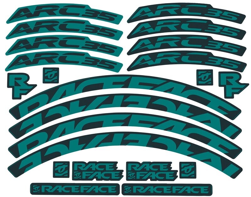 RaceFace Decal Kit for Arc 35 Rims Teal K6521