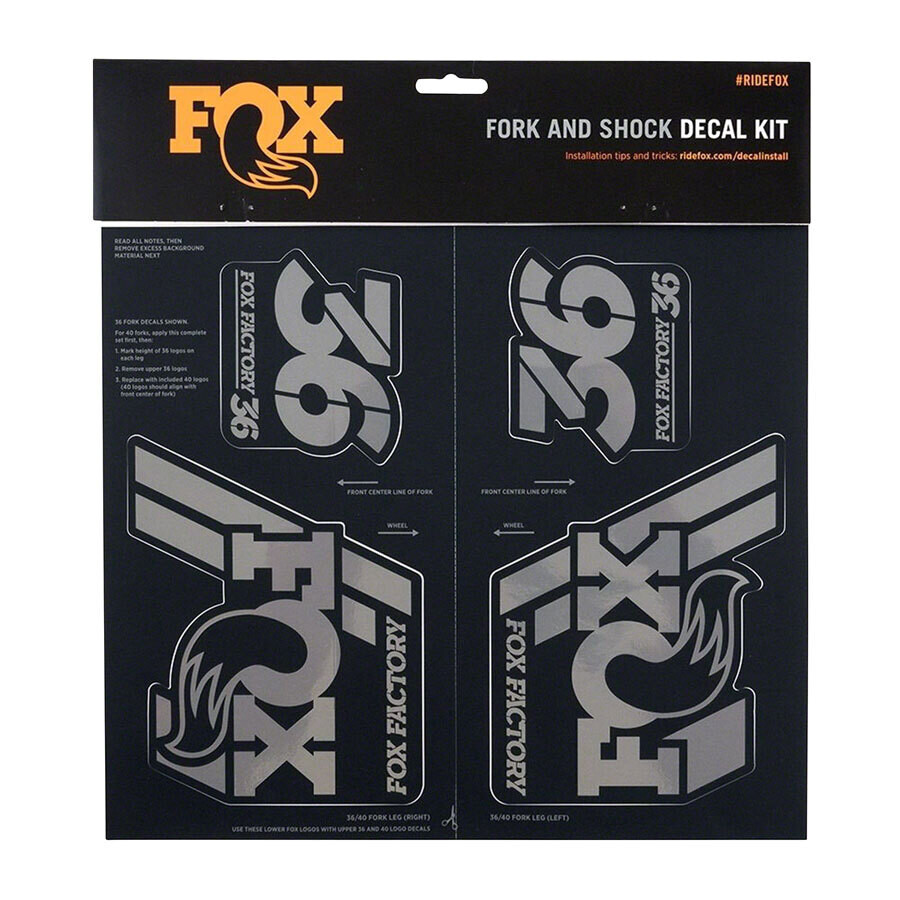 Fox Shox Heritage Decal Kit, Stealth
