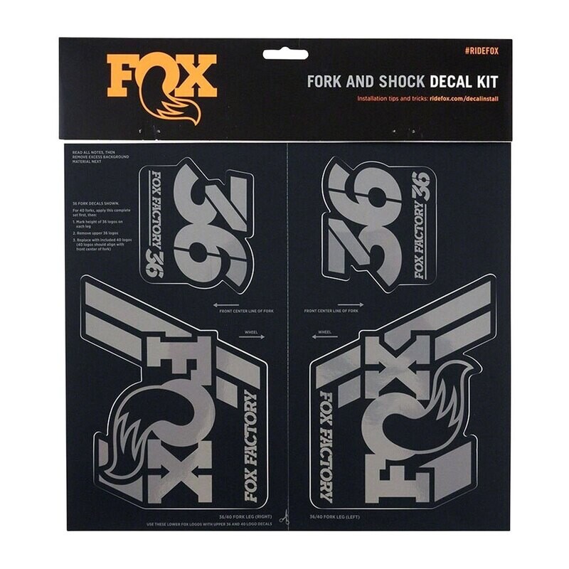 Fox Shox Heritage Decal Kit, Stealth