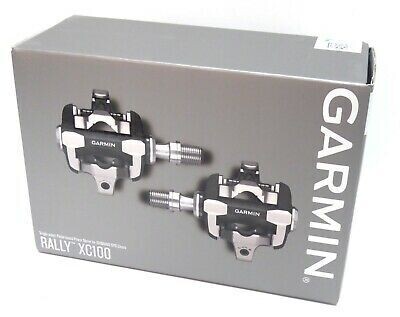 Garmin Rally XC100 Power Meter Pedals - Dual Sided Clipless, Alloy, 9/16", Black, Pair, Single-Sensing, Shimano SPD