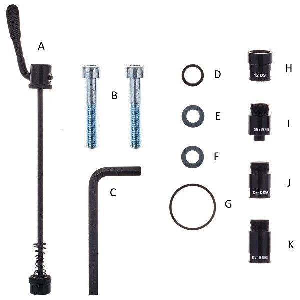 Tacx Assembly kit flux flux s flux 2 12mm axle S0054