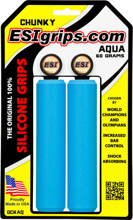 ESI 32mm Chunky Silicone Grips: Aqua 19853