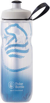 Polar Bottles Sport Insulated Big Bear Water Bottle - 20oz, White/Blue