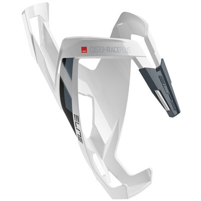 Elite BOTTLE CAGE ELITE CUSTOM RACE PLUS GLOSS White