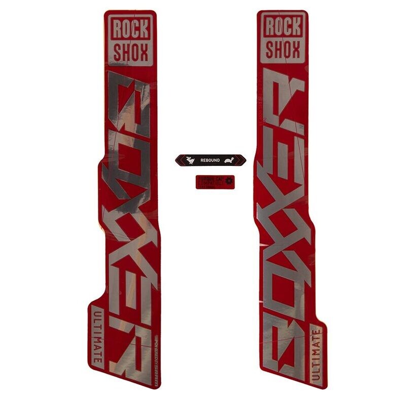 RockShox, BoXXer Ultimate Decal Kit, Gloss Polar for Red Lowers