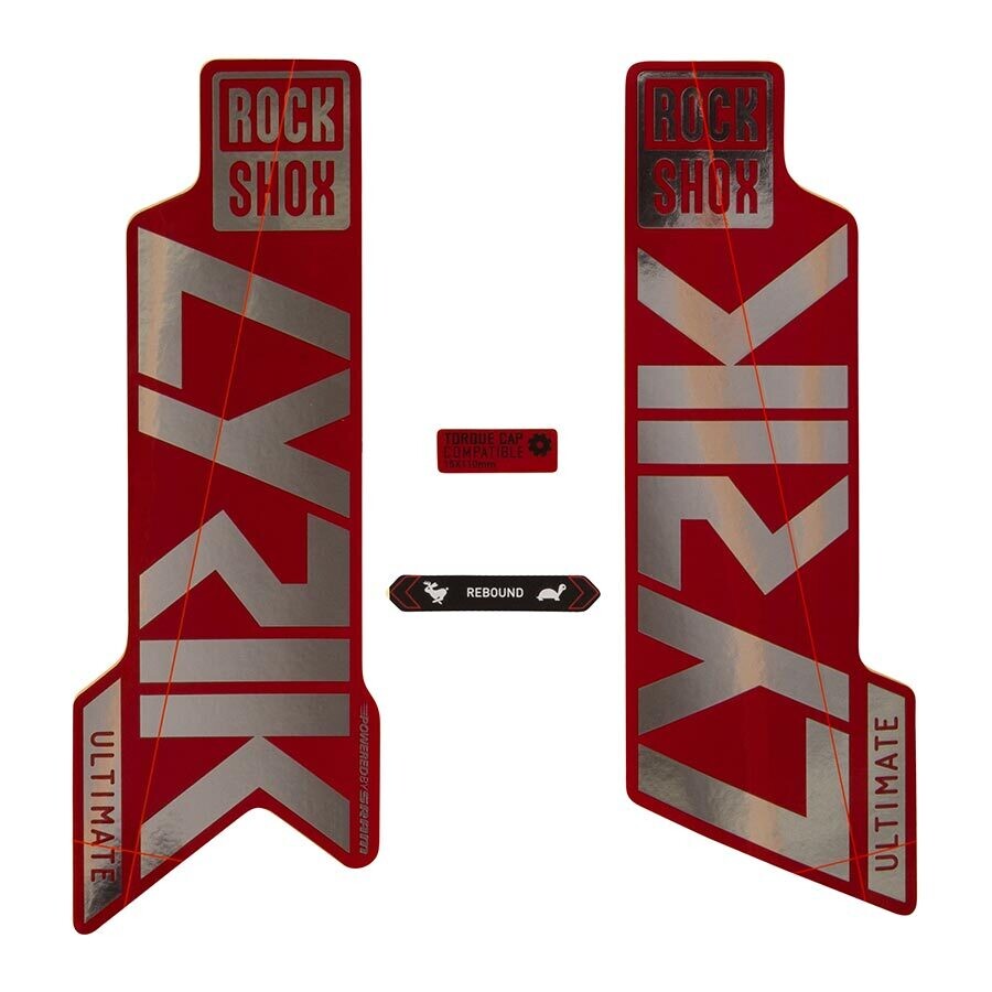 RockShox, Lyrik Ultimate Decal Kit, Gloss Polar for Red Lowers