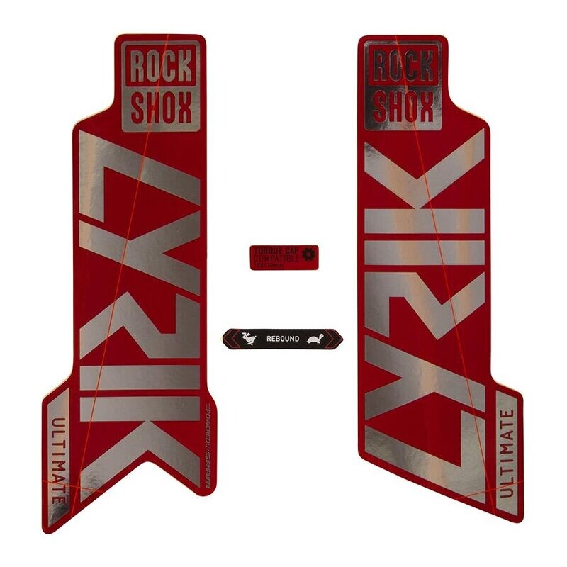 RockShox, Lyrik Ultimate Decal Kit, Gloss Polar for Red Lowers