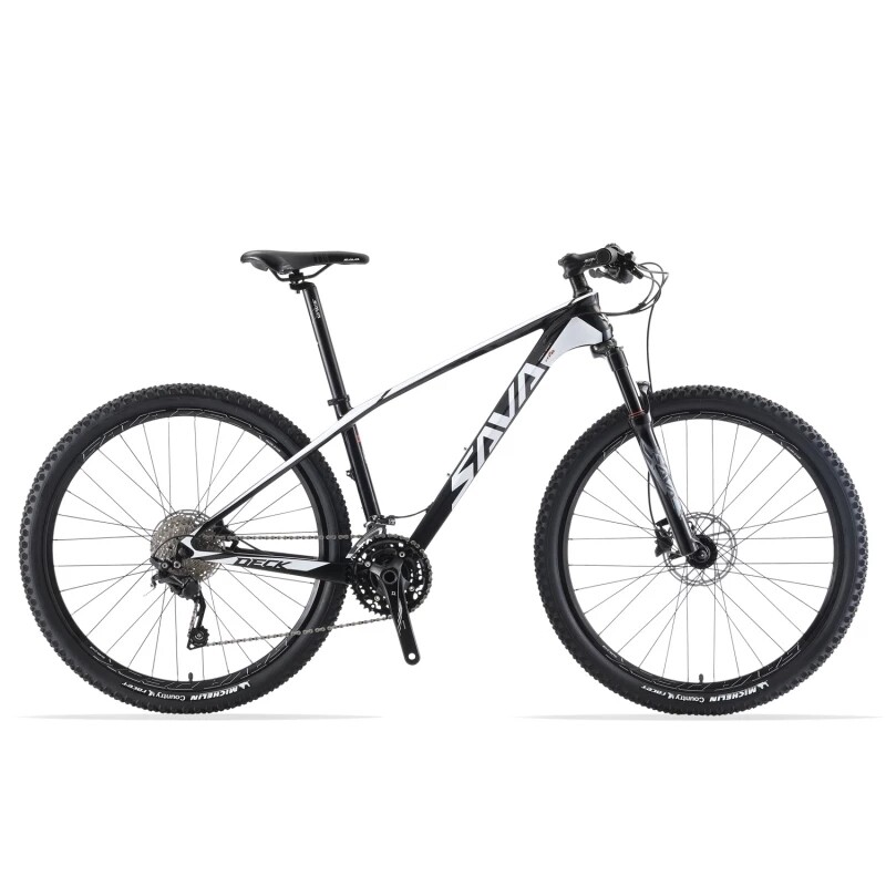 SAVA DECK6.0 Carbon Fiber Mountainbike Medium (17)/29" Complete Hard Tail SHIMANO M6000 DEORE 30S Black/ White