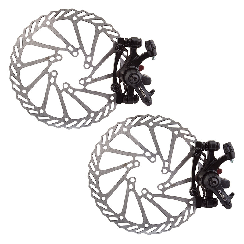 Clark Front and Rear Mechanical Disc Brake Set for use with Hybrid and MTB