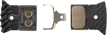 Shimano L04C Metal Disc Brake Pads with Fin for Flat Mount BR-RS805